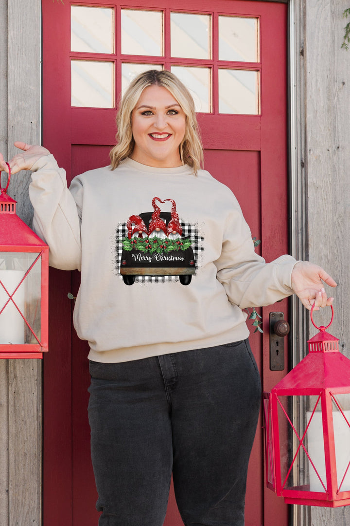 CHRISTMAS GNOME TRUCK SWEATSHIRT