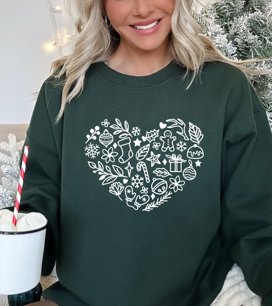 CHRISTMAS HEART SWEATSHIRT