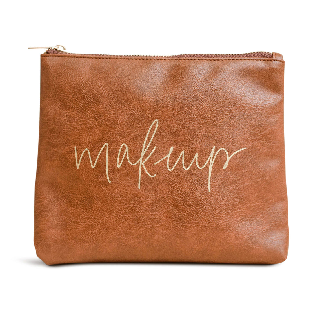 Cosmetic & Toiletry Bags - Sweet Water Decor - Makeup Faux Leather Makeup Bag