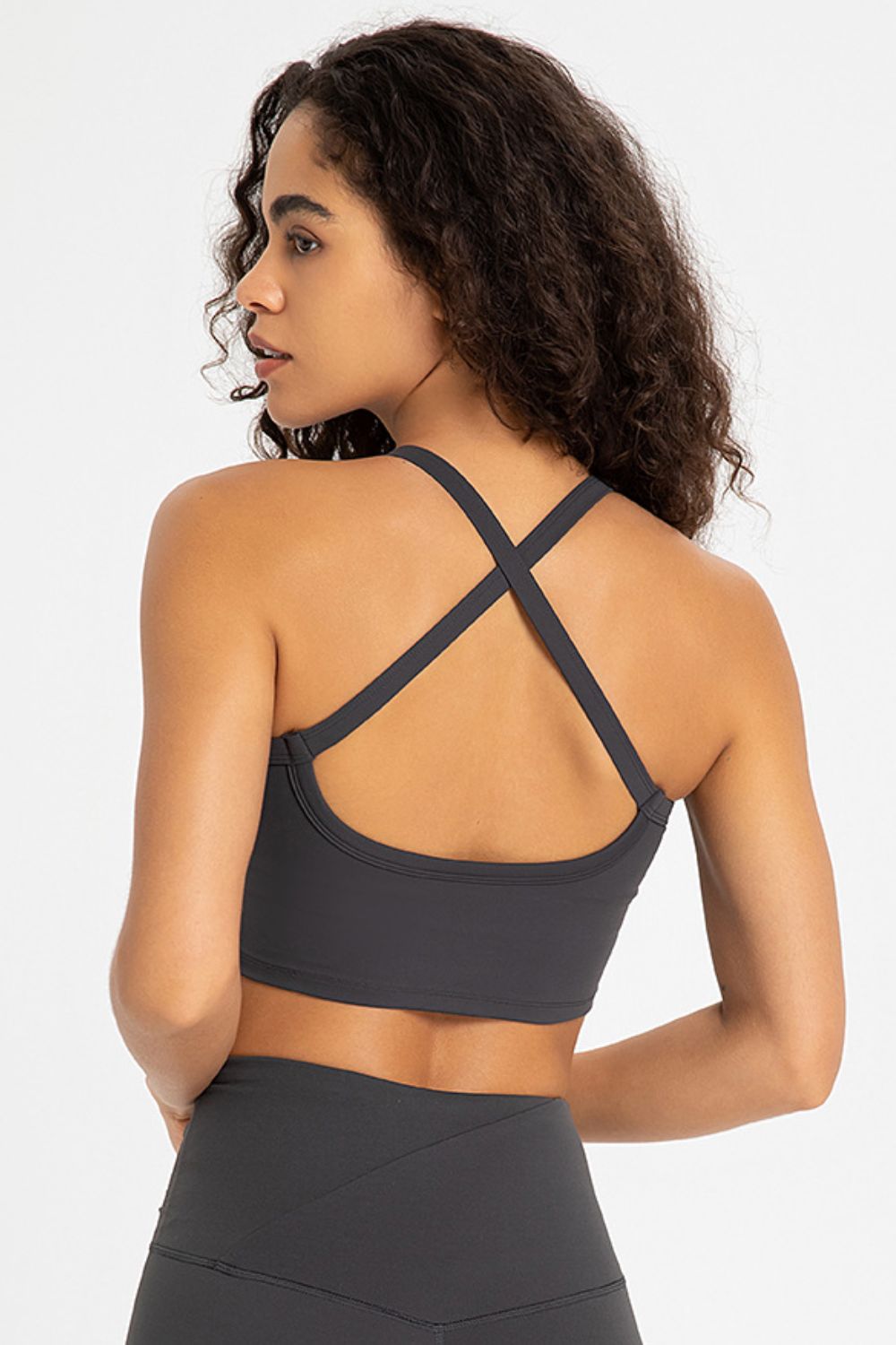 Crisscross Back V-Neck Sports Bra