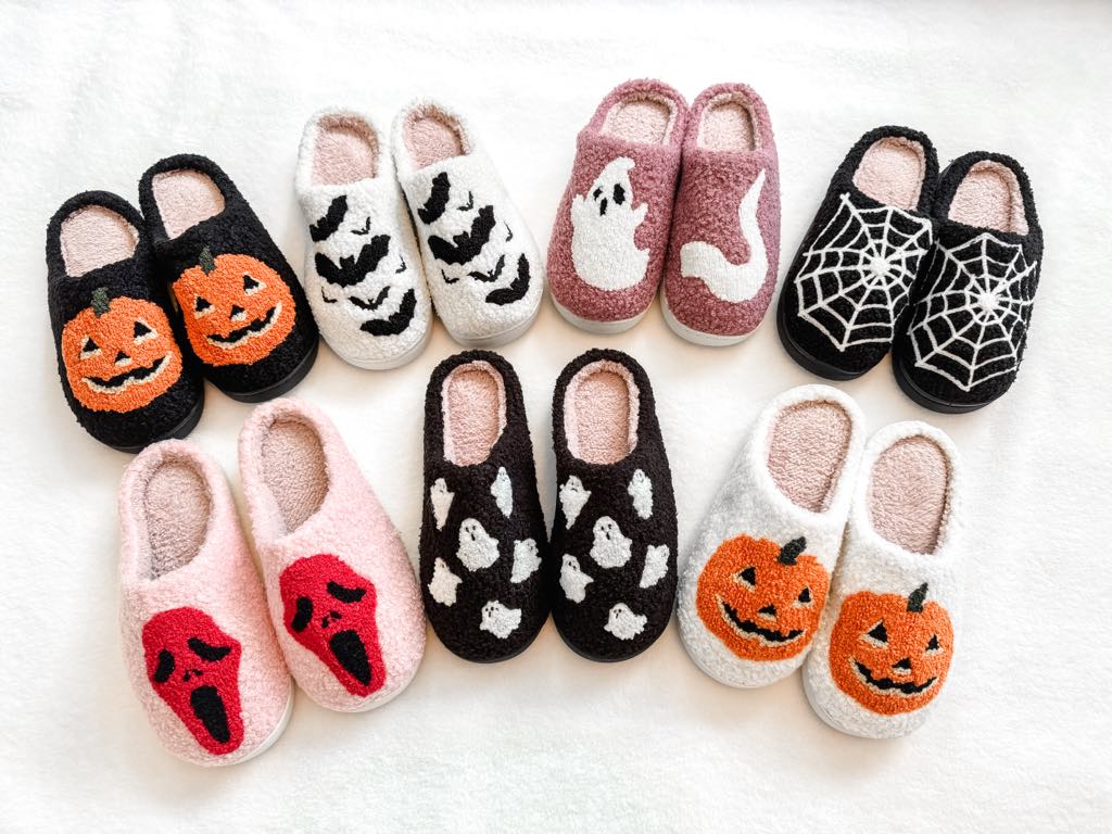 Womens - PREORDER: Halloween Slippers In Seven Prints