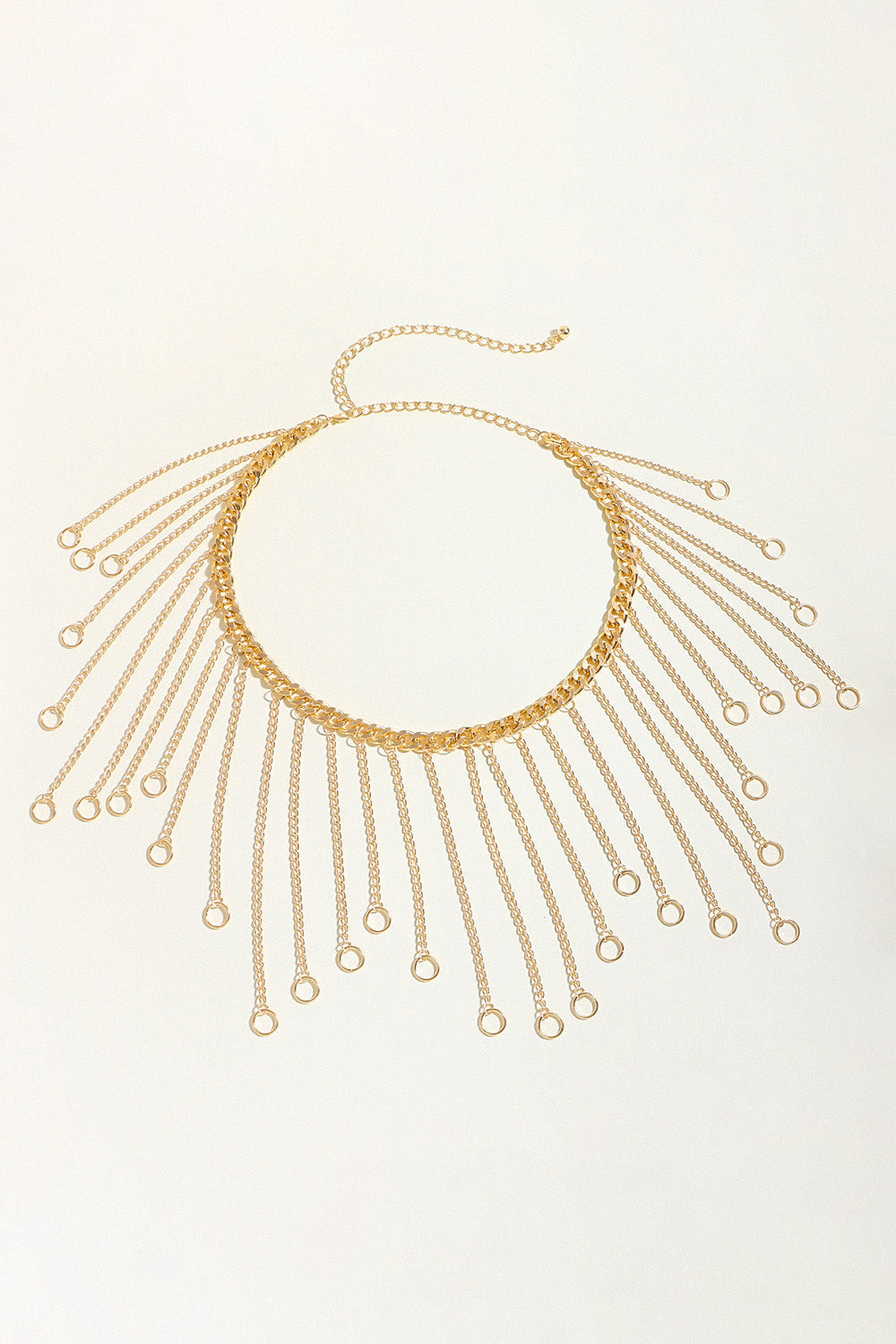 Fringe Chain Alloy Belt