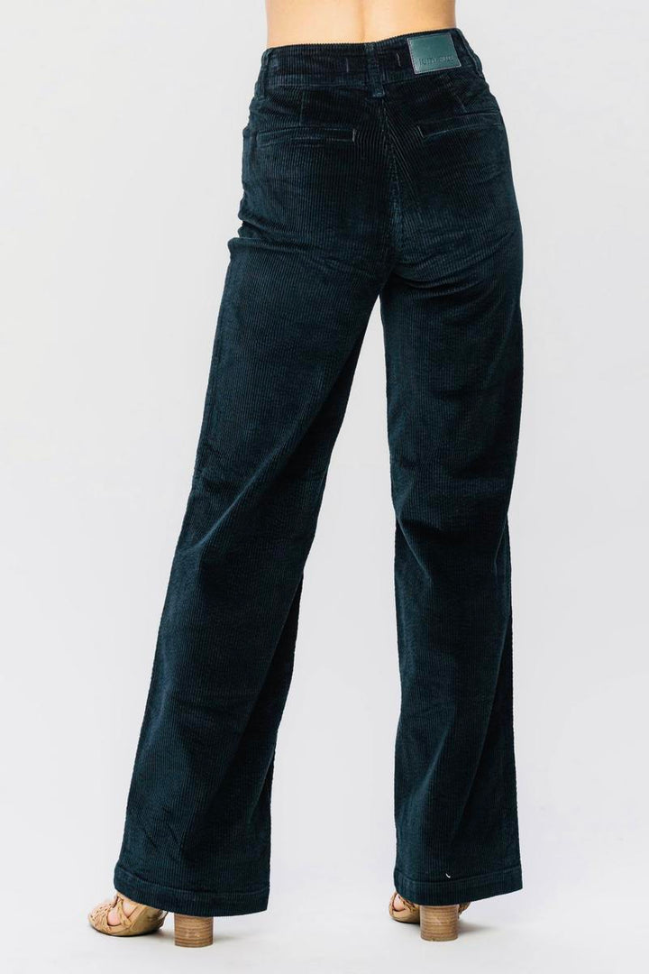 Jeans - Judy Blue High Waist Emerald Corduroy Wide Leg Jeans