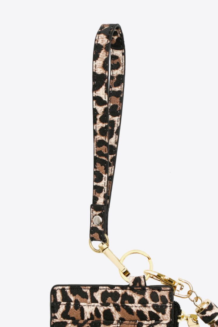 Leopard Tassel Keychain With Wallet