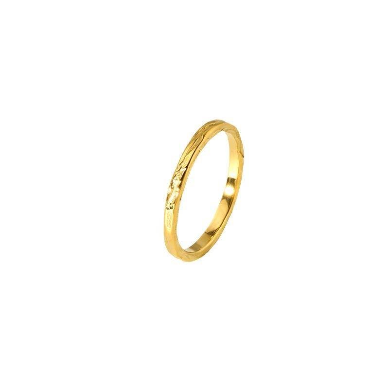 Midi Rings - Texture 18K Gold Plated Ring (With Box)