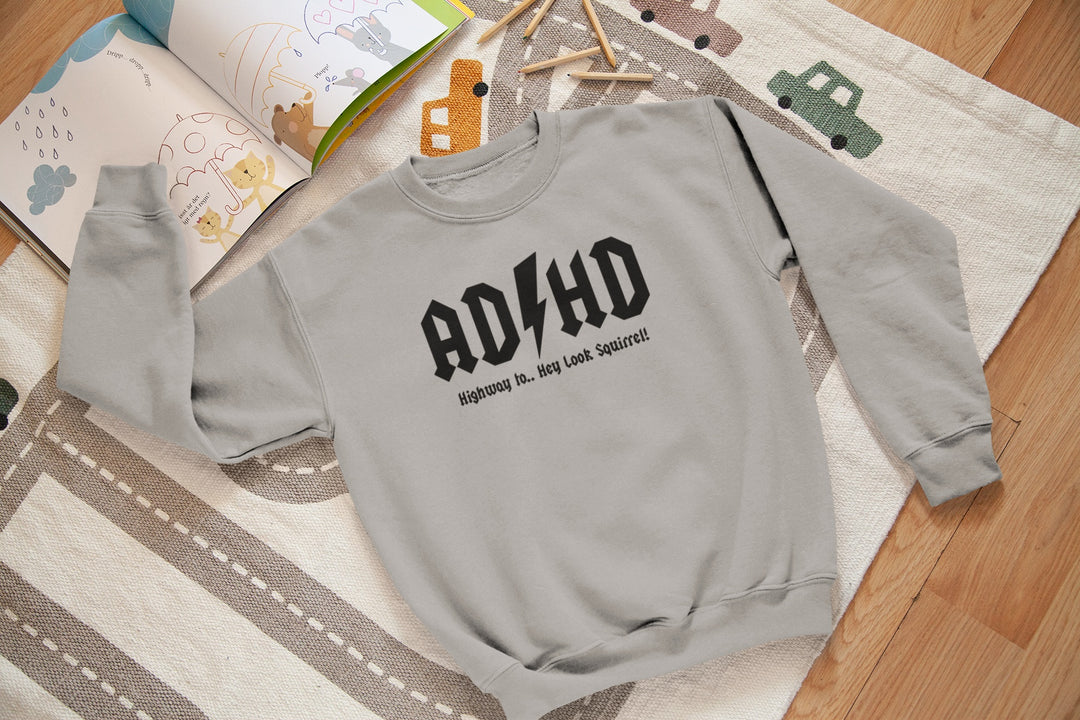 Youth Graphic Sweatshirt - Highway To... Hey Look Squirrel Youth & Toddler Sweatshirt