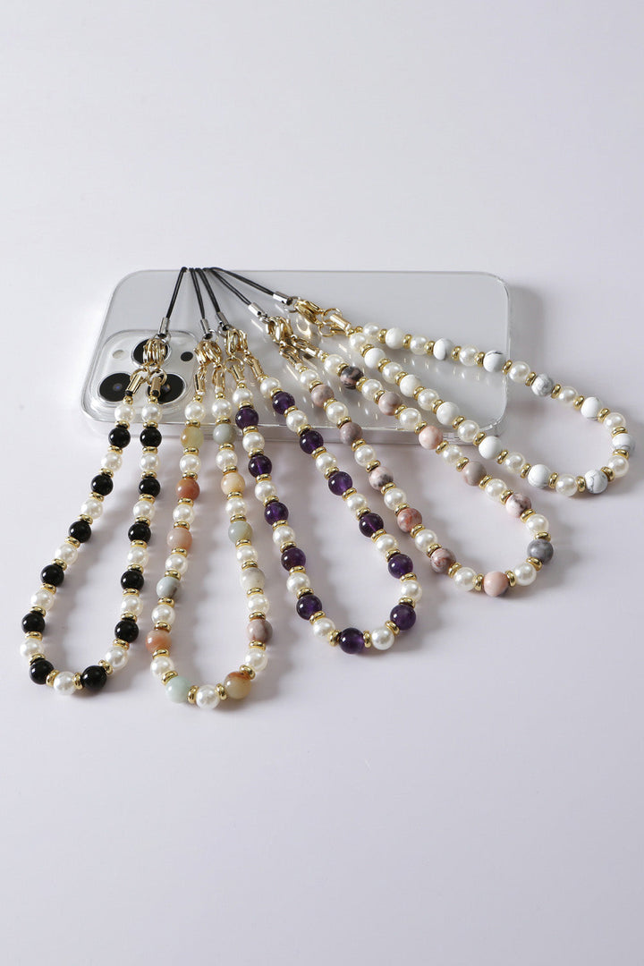 Natural Stone Beads Key Chain