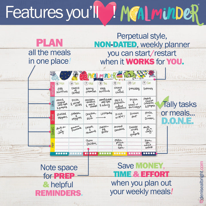 52-Week Meal Minder® Weekly Menu Planner Pad-Ever Joy