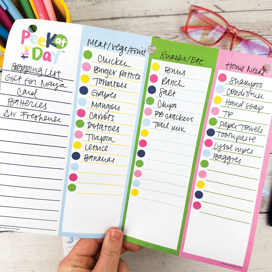 Pads - NEW! Peek At The Day™ Daily Planner Pad | All Bright & Cheery