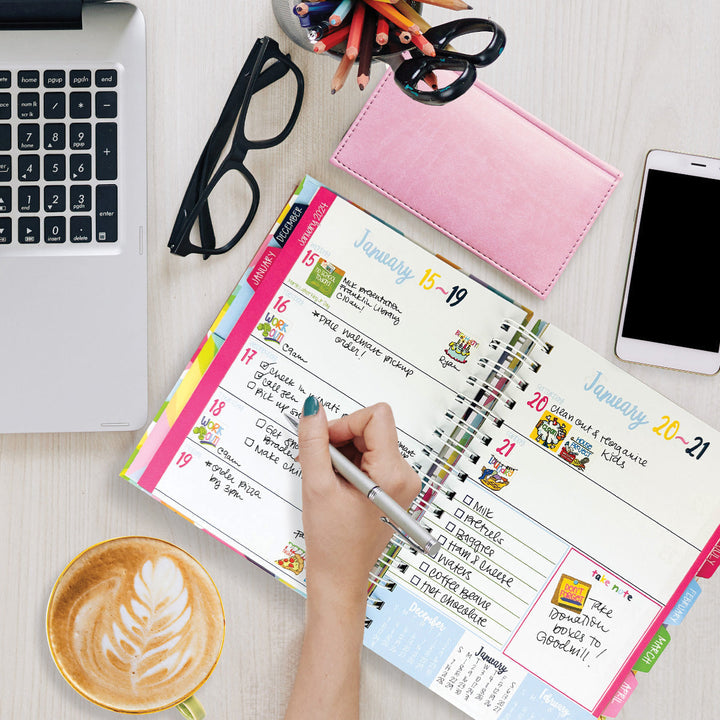 Planner - NEW! Perfect Planner Bundle | 2024-25 Reminder Binder® Planner | [2] Planner Pads, Pocket Notebook & Mini Desktop Calendar