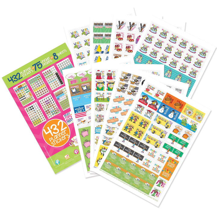 Planner Stickers - Best Planner Stickers | Family, Work, To-Dos, Events, Goals | 8 Styles