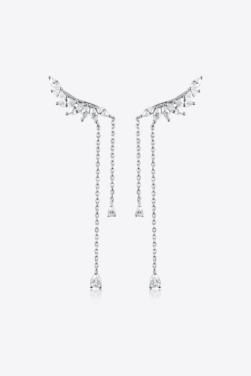 Platinum-Plated Crawl Earrings