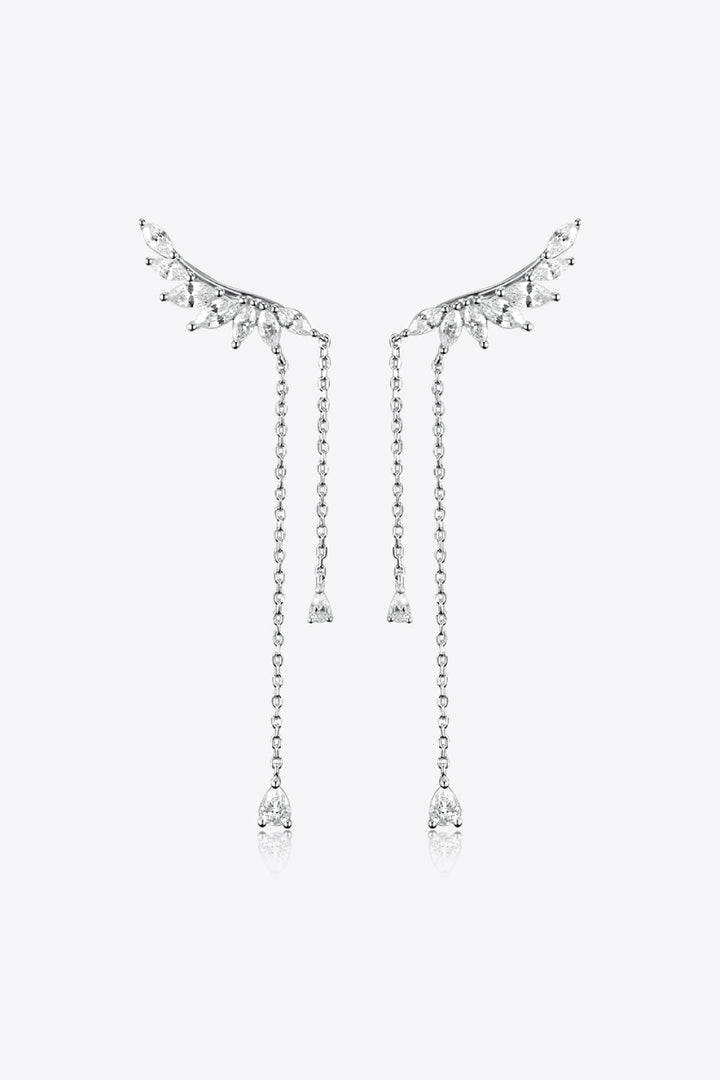 Platinum-Plated Crawl Earrings