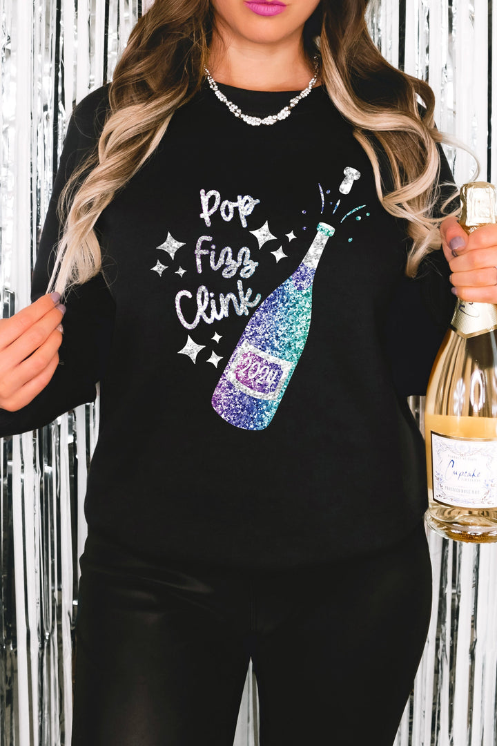 POP FIZZ CLINK BLUE BOTTLE NYE SWEATSHIRT