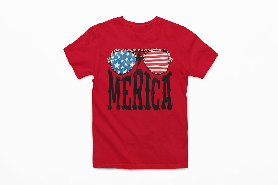 Womans T-shirt - 'Merica Glasses Graphic Tee