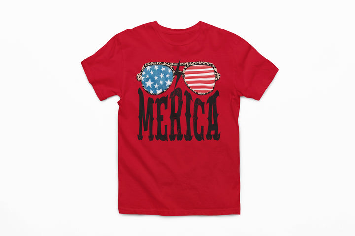 Womans T-shirt - 'Merica Glasses Graphic Tee