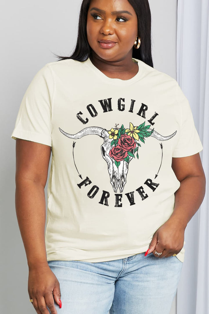 Simply Love Full Size COWGIRL FOREVER Graphic Cotton Tee