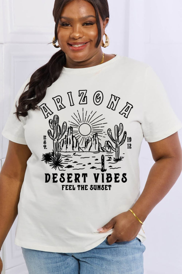 Simply Love Simply Love Full Size ARIZONA DESERT VIBES FEEL THE SUNSET Graphic Cotton Tee