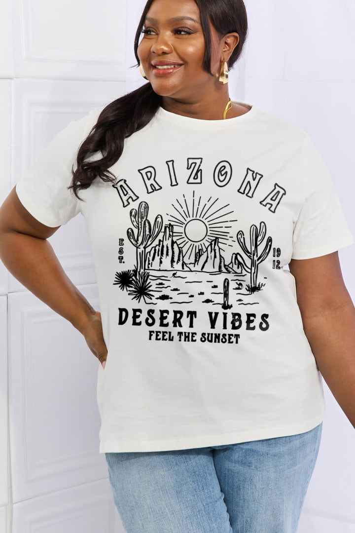 Simply Love Simply Love Full Size ARIZONA DESERT VIBES FEEL THE SUNSET Graphic Cotton Tee