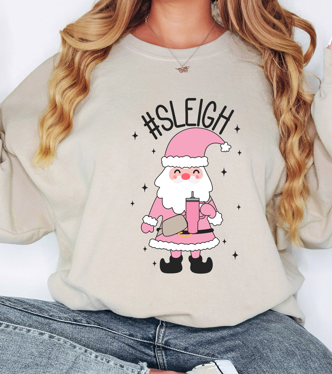 #SLEIGH SANTA SWEATSHIRT-Ever Joy