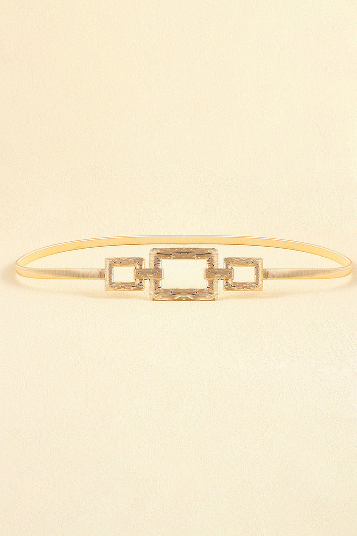 Square Shape Zinc Alloy Buckle Iron Belt