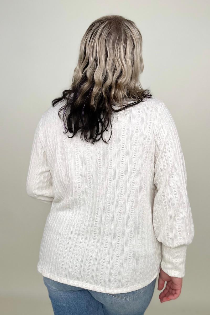 Sweaters - Hayden Long Sleeve Cable Knit Top