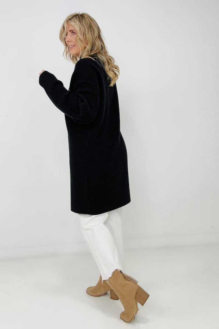 "Mara" Mockneck Front Slit Sweater-Ever Joy