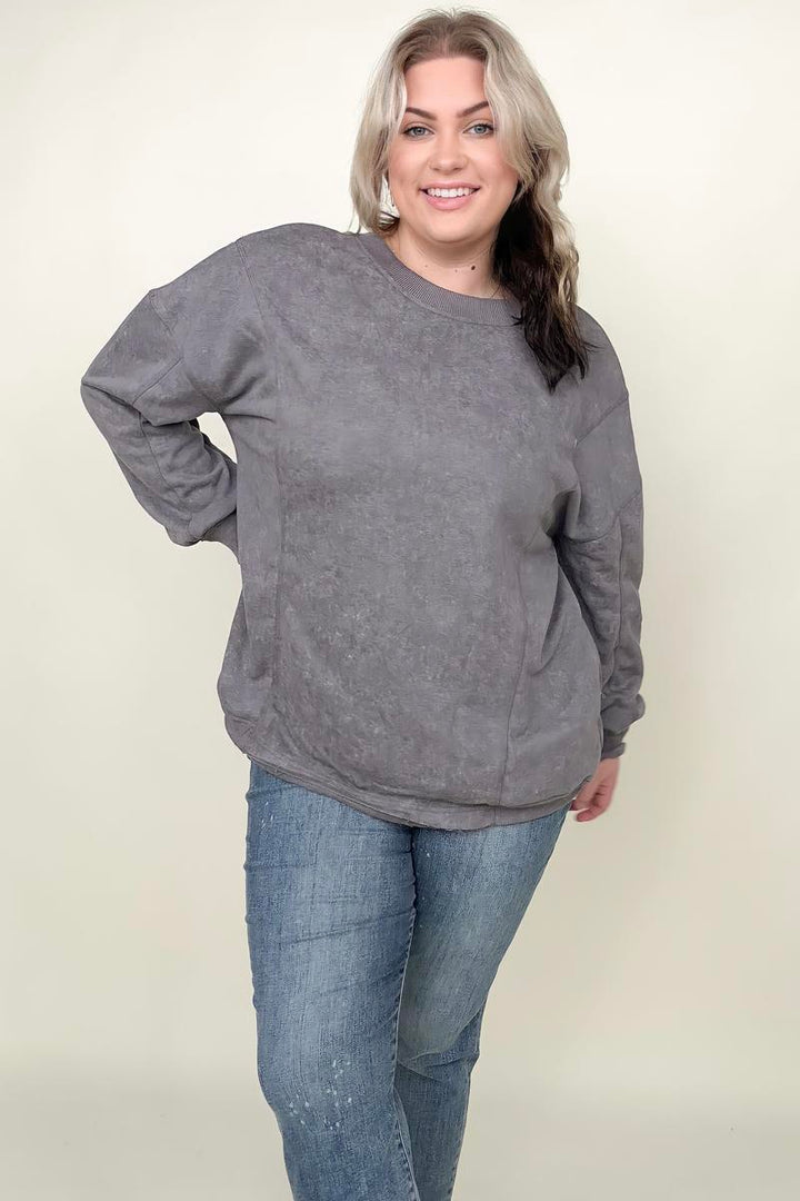 Sweatshirts - Twist Detail Reversible Oversized Sweatshirt With Pockets