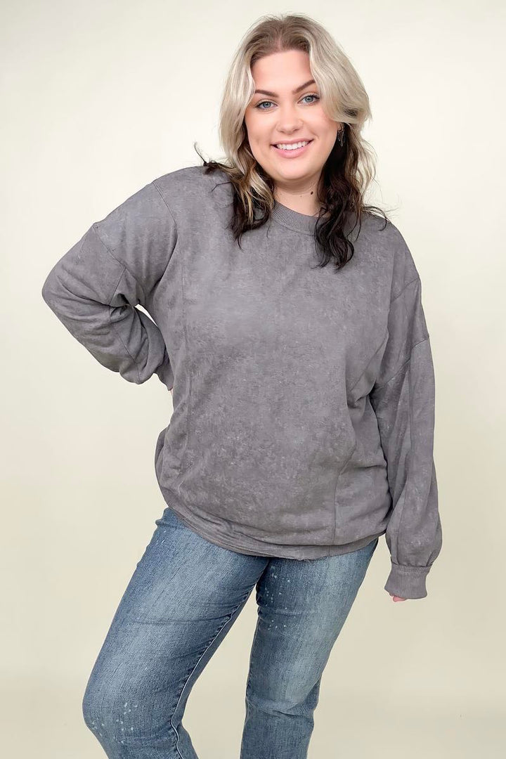 Sweatshirts - Twist Detail Reversible Oversized Sweatshirt With Pockets