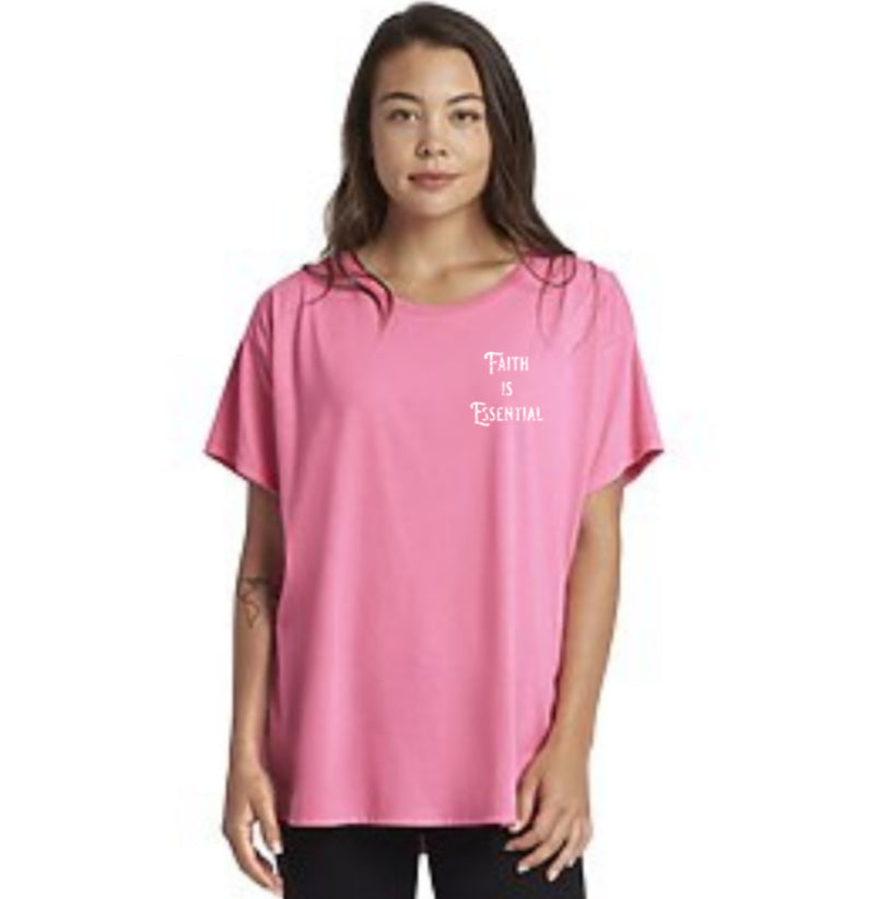 T-shirt - Faith Is Essential Pocket Size Flowy Women's T-Shirt