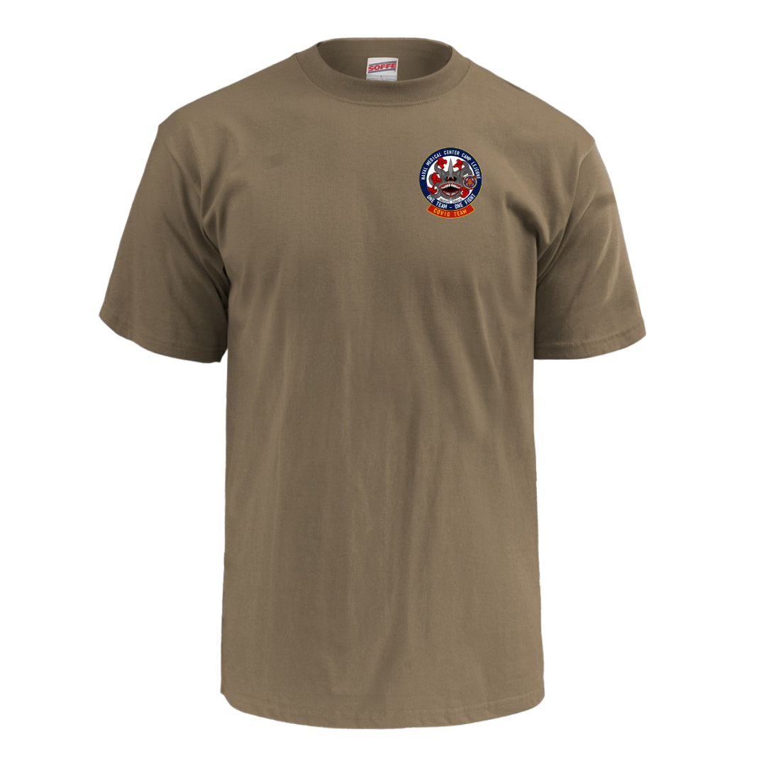 T-shirt - NMCCL Covid Clinic Soffe Tan Military Undershirt Front Pocket Only