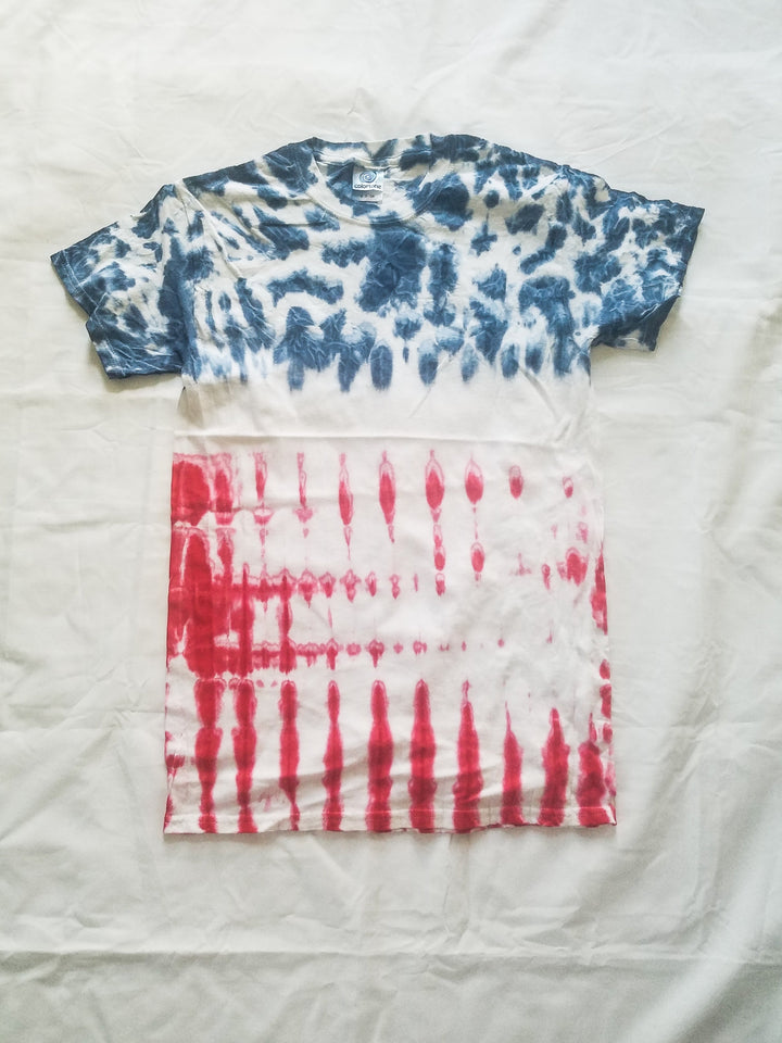 T-shirt - Patriotic American Flag Tie Dye Unisex Adult T-shirt