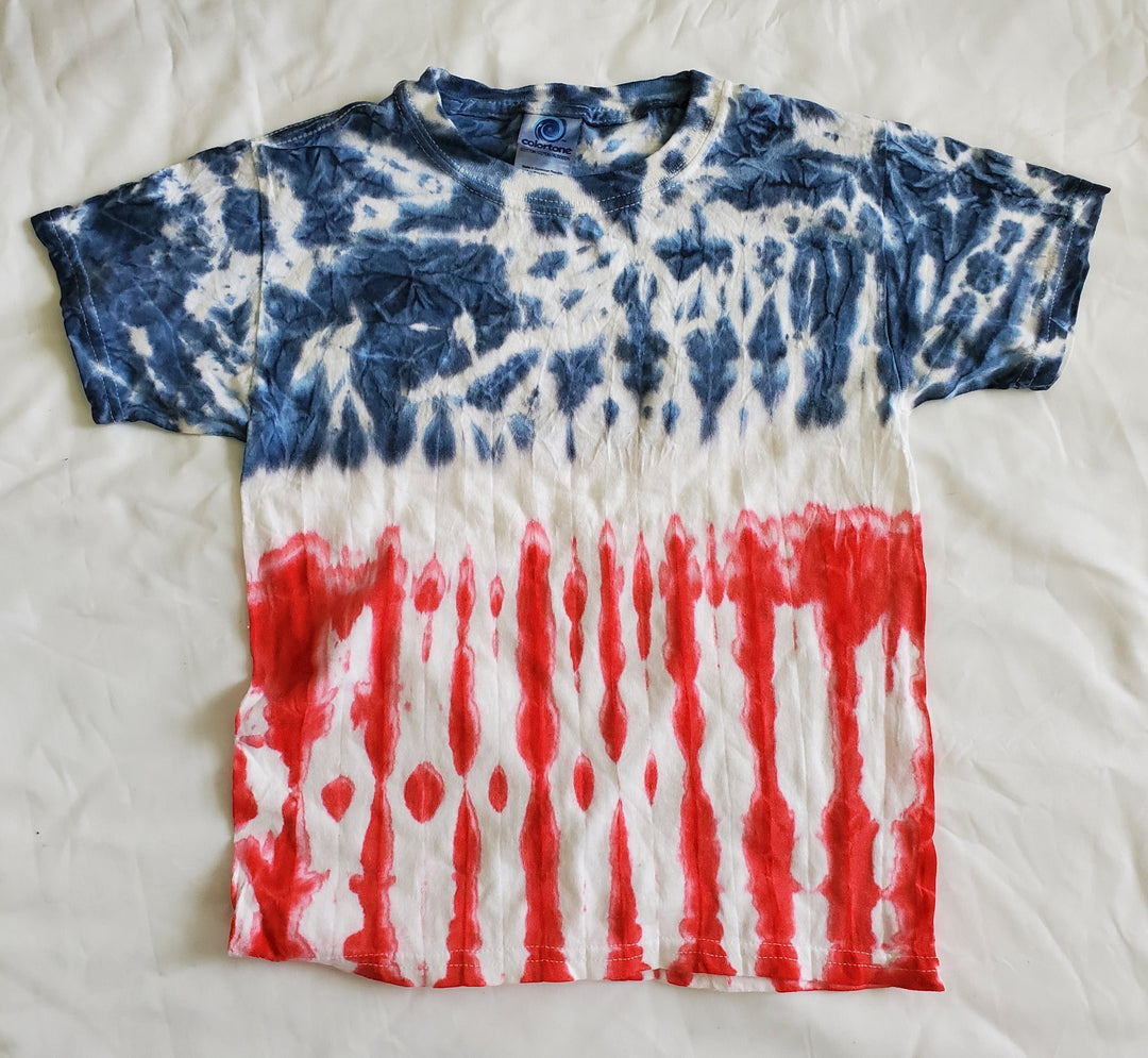 T-shirt - Patriotic American Flag Tie Dye Unisex Youth T-shirt