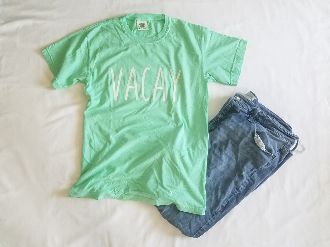 T-shirt - Simple Sayings Vacay Comfort Colors Adult T-Shirt