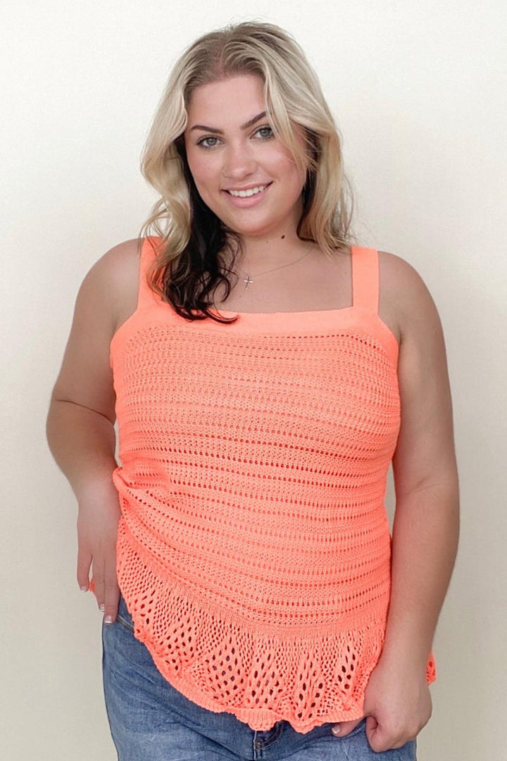 Tank Tops & Camis - Davi & Dani Knit Peplum Tank Top