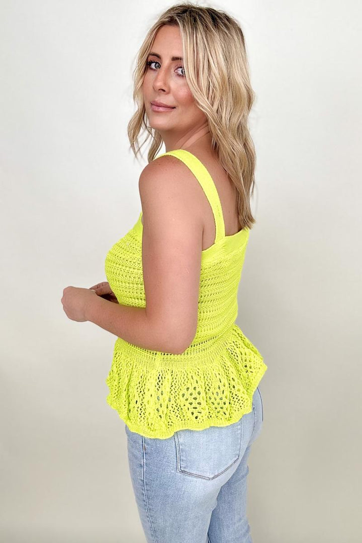 Tank Tops & Camis - Davi & Dani Knit Peplum Tank Top