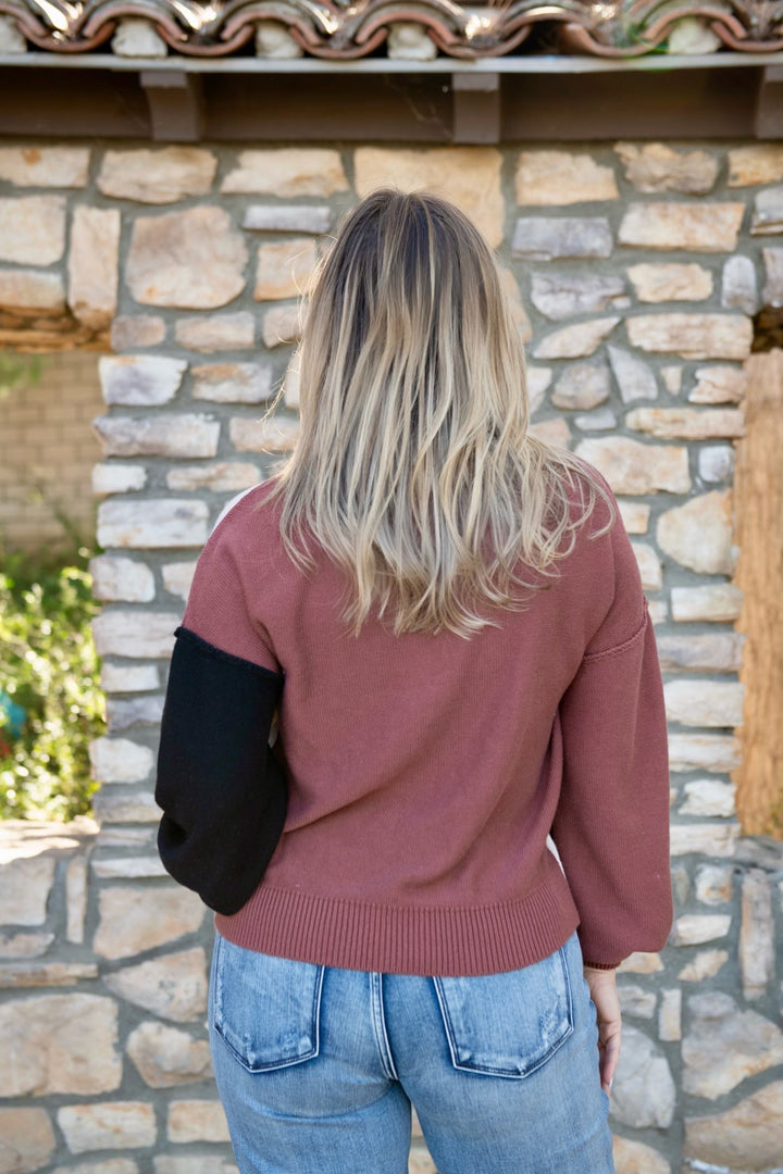 The Christina Color Block Sleeve Sweater