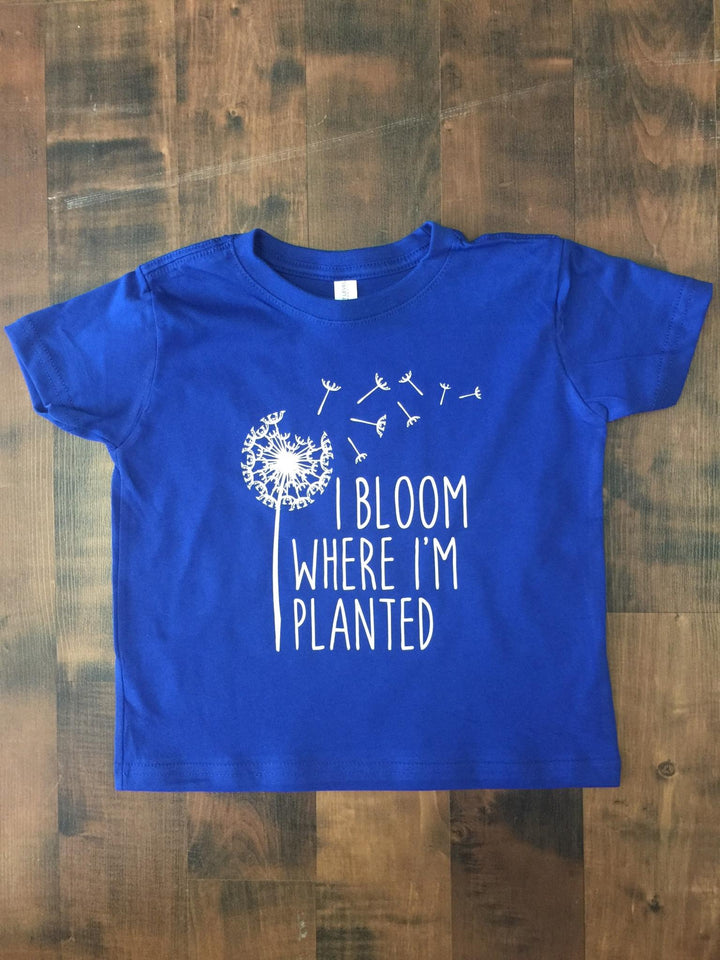 "I Bloom Where I'm Planted" Toddler Military Child Graphic T-shirt-Ever Joy