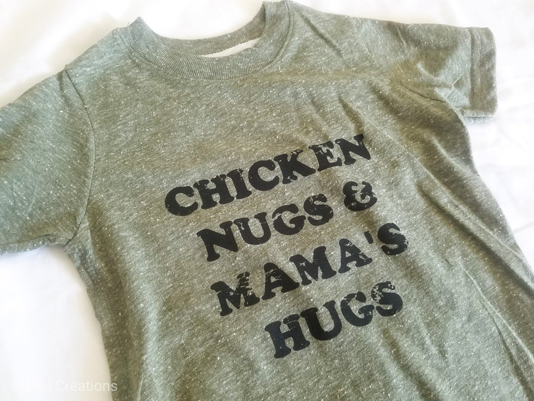 Toddler - Toddler Chicken Nugs & Mama's Hugs Graphic T-Shirt