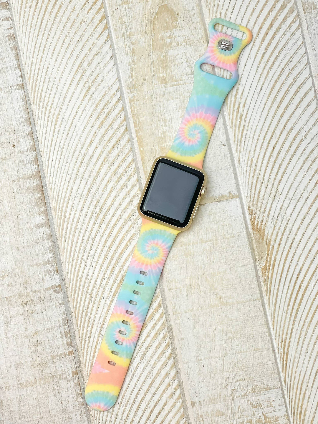 Watch Bands - Summer Tie Dye Printed Silicone Smart Watch Band - One Size