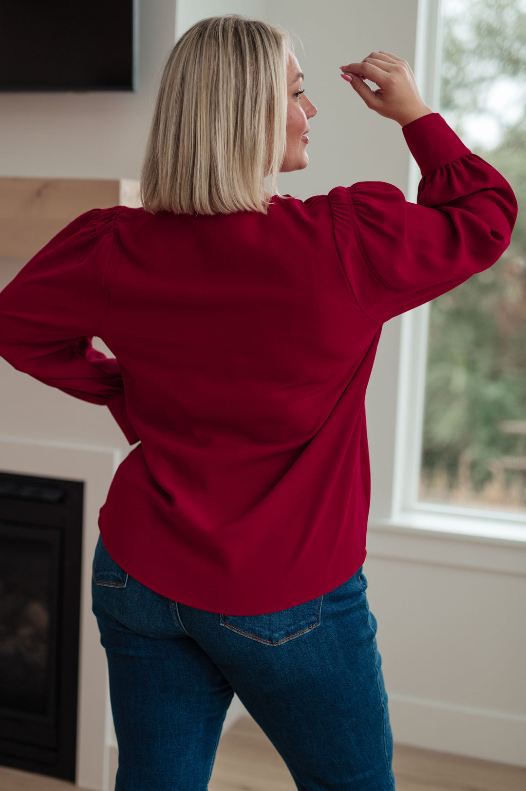 Womens - Back In Business V-Neck Blouse