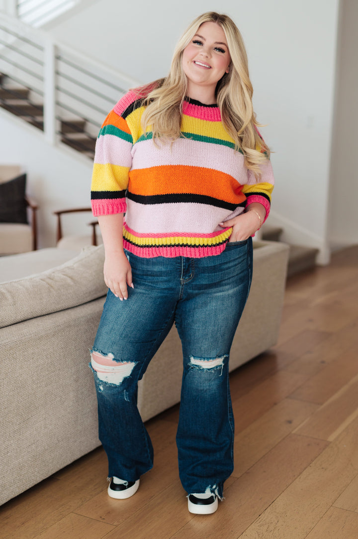 Womens - Bright Side Striped Sweater