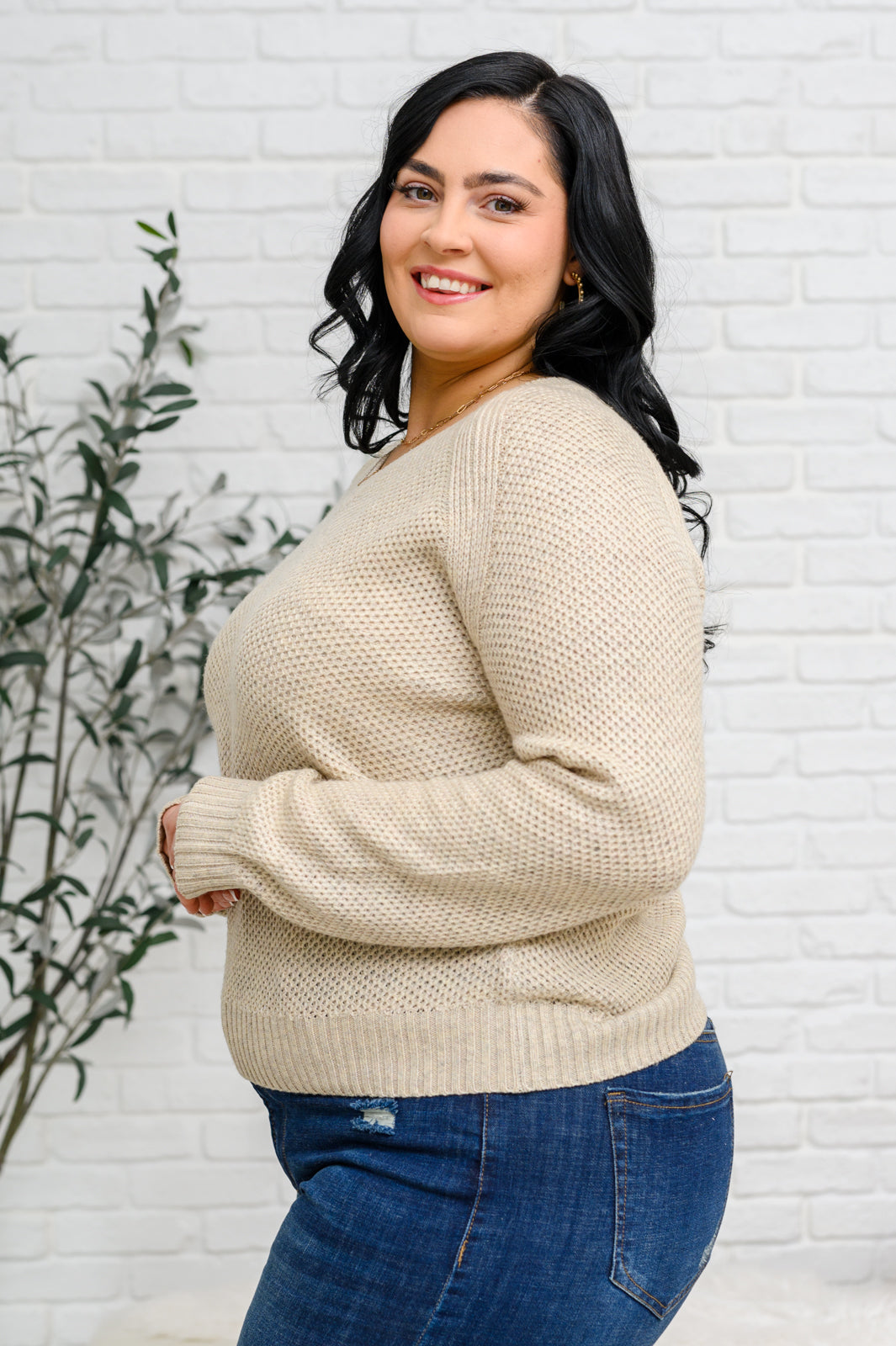Womens - Chai Latte V-Neck Sweater In Oatmeal