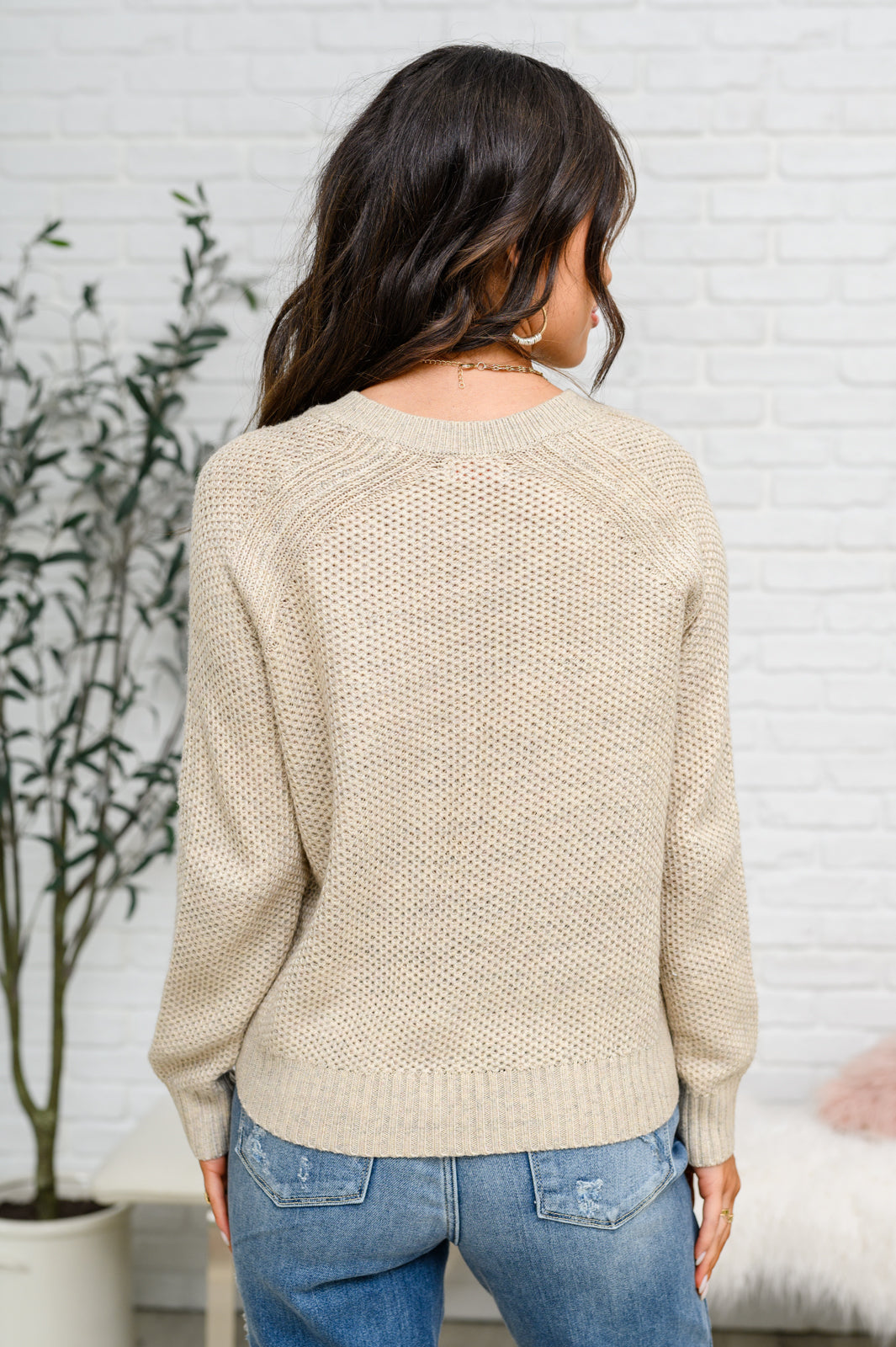 Womens - Chai Latte V-Neck Sweater In Oatmeal