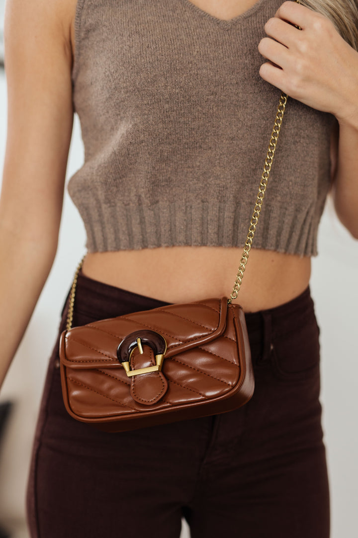 Womens - Classic Beauty Quilted Clutch In Brown