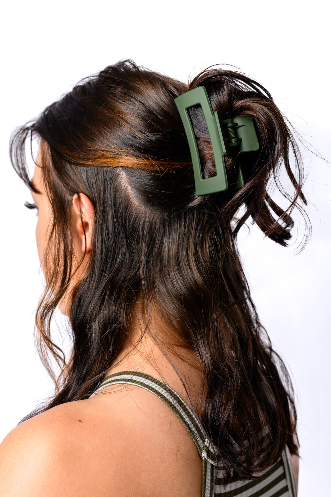 Womens - Claw Clip Set Of 4 In Forest Green