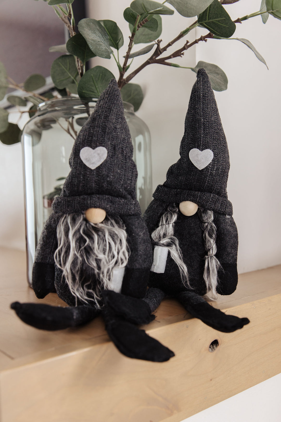 Womens - Coffee Lover Gnomes Set Of 2 In Charcoal