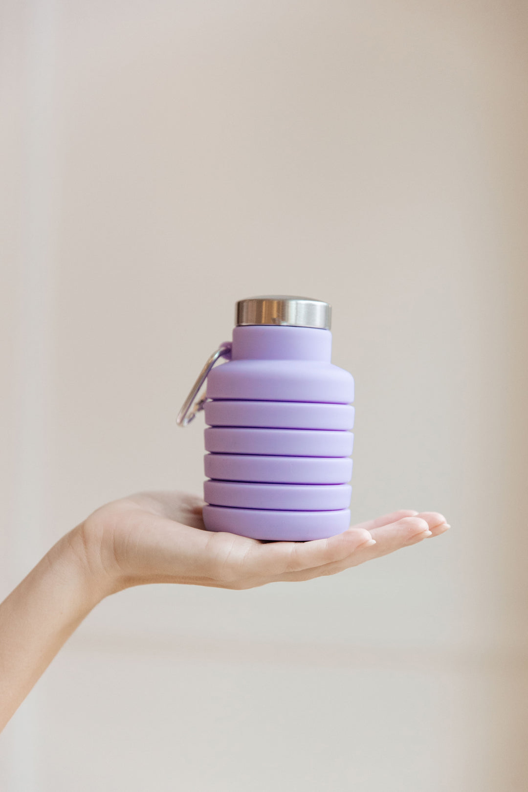 Womens - Collapsing Silicone Water Bottle In Purple