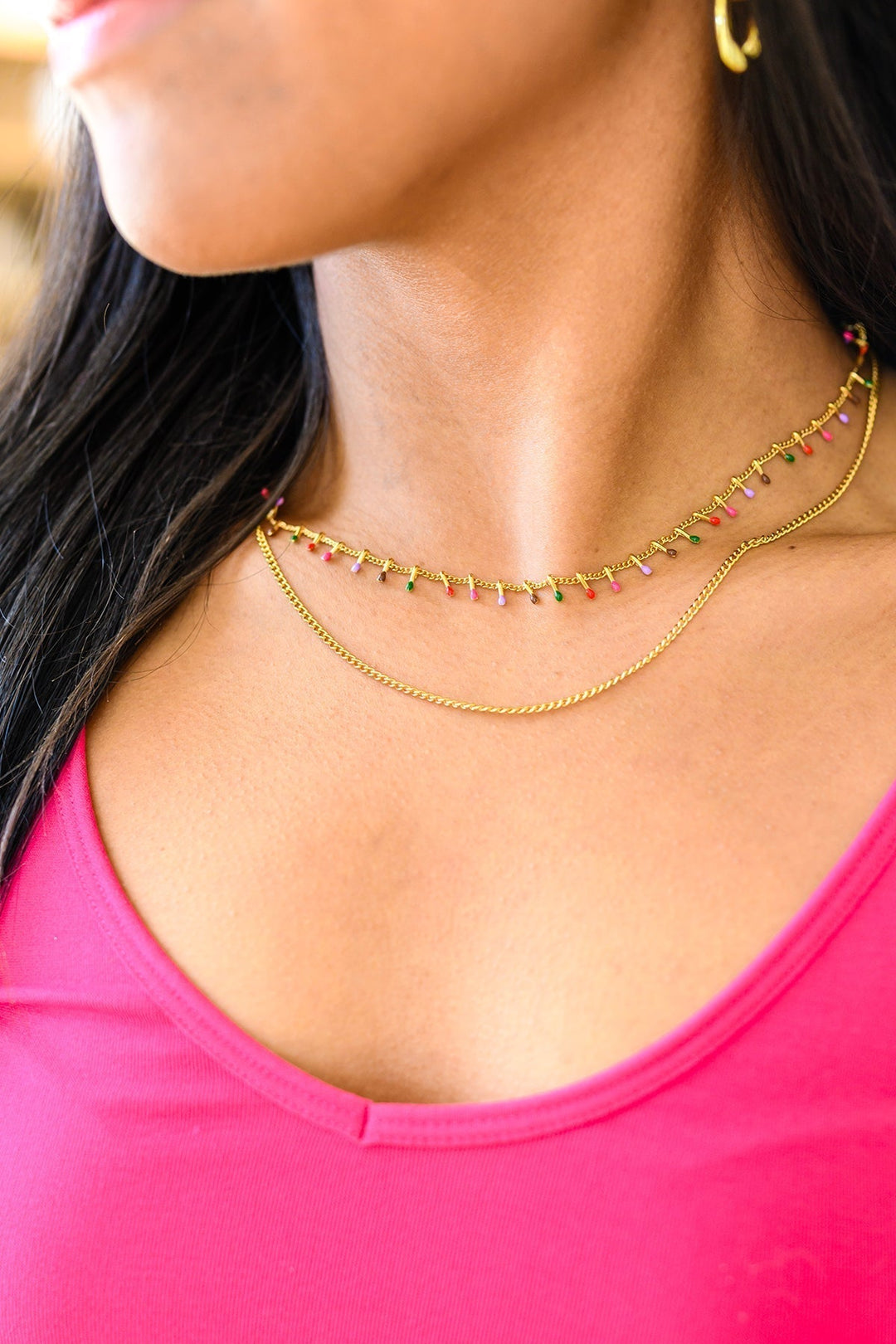Womens - Colorful Palette Layered Necklace