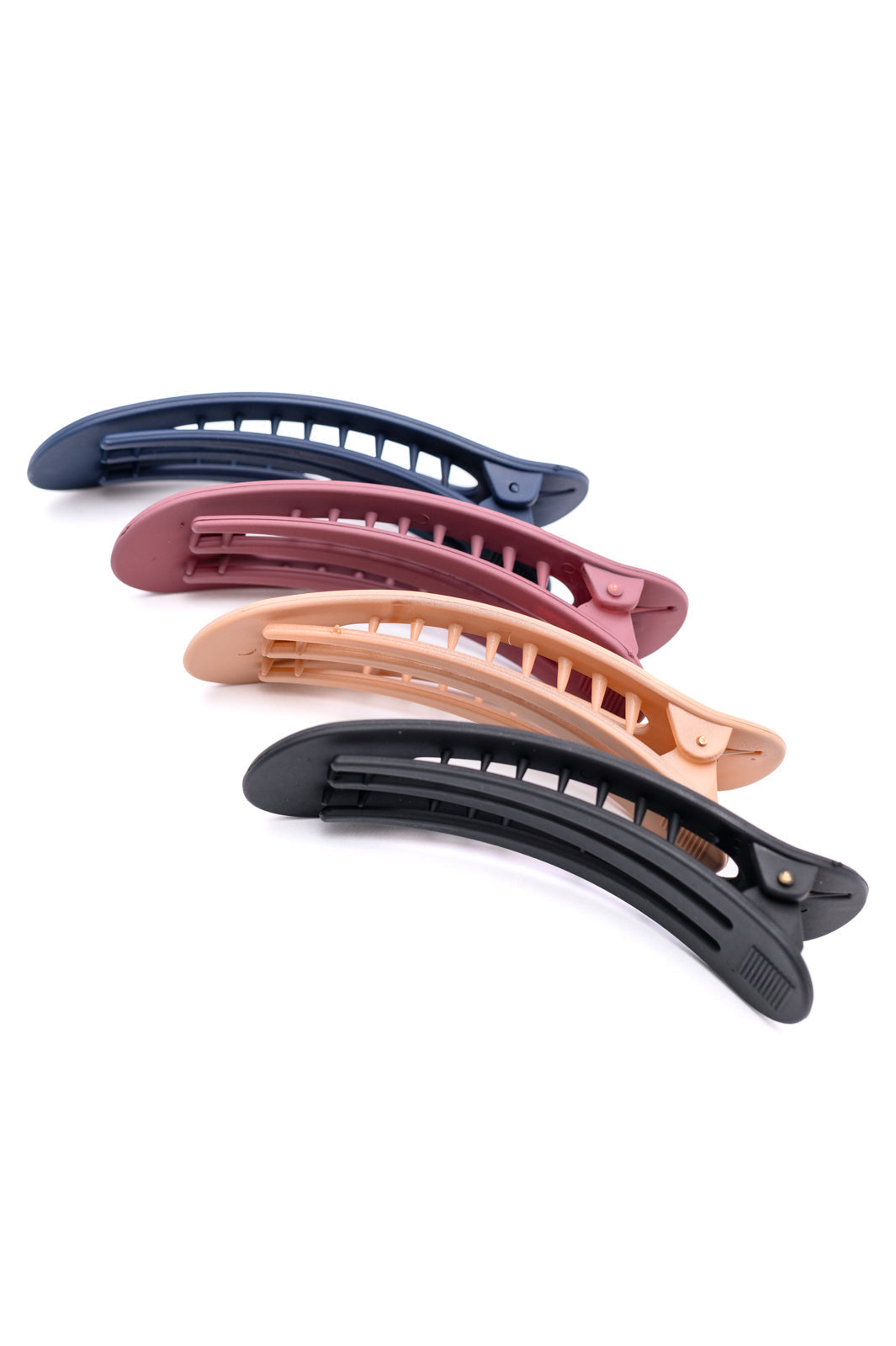 Womens - Duckbill Hair Clips Set Of Four In Shades Of Autumn